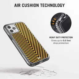 DailyObjects Transparent & Yellow Printed iPhone 11 Pro Back Cover image 3