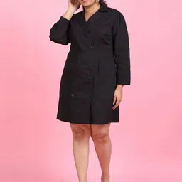 LastInch Shirt Collar Blazer Dress-image-65