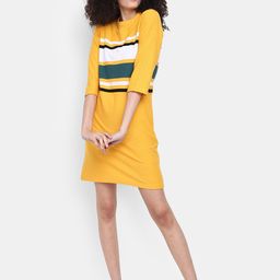 V-Mart Striped Sheath Cotton Dress-image-100