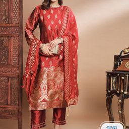 PPTOSS Ethnic Motifs Woven Design Regular Kurta With Trousers & With Dupatta image 1