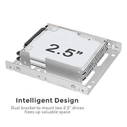 generic Solid Steel SSD/HDD 2.5" to 3.5" Mounting Bracket Kit | SSD Mounting Bracket for Desktop | Secure SSD/Laptop Hard Disk Fitting in Desktop | Durable Holder for 2.5" SSD Drive-Silver image 3
