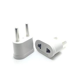 Protium Universal EU-2pin in - 2pin to US AU in-2 pin ac travel power plug charger adapter (for smart power strip, smart plug) - 2 pcs- White image 1