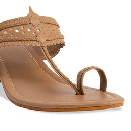 ERIDANI Embellished Open Toe Block Heels image 5