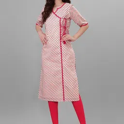 WEAVLLITE Floral Printed Wrap Pure Cotton Kurta-image-33