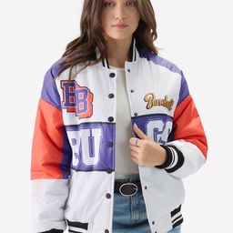 The Souled Store Colourblocked Stand Collar Lightweight Pure Cotton Varsity Jacket-picture-9