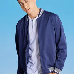 Red Flame Stand Collar Bomber Jacket-picture-11