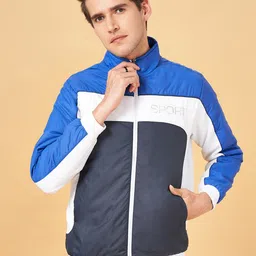 YU by Pantaloons Colourblocked Mock Collar Bomber Jacket-picture-43
