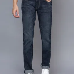 Cantabil Men Mid-Rise Light Fade Stretchable Cotton Jeans-image-113