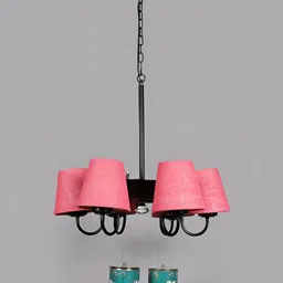 Devansh Pink Iron Quirky Ceiling Lamp-image-23