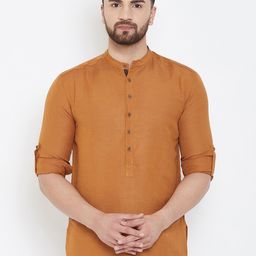even Men Bronze-Toned Kurta-42