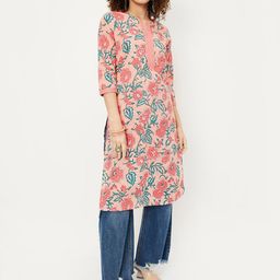 max Cotton Floral Printed Straight Kurta-picture-45