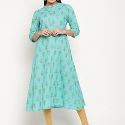 aayusika Women Blue Ethnic Motifs Printed Kurta-image-32