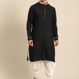 KISAH Men Black Kurta-picture-42