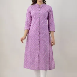 VARICOS Women Checked Thread Work Kurta-image-65