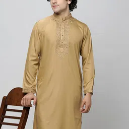 MAAHI FABS Mandarin Collar Thread Work Cotton Kurta-image-86