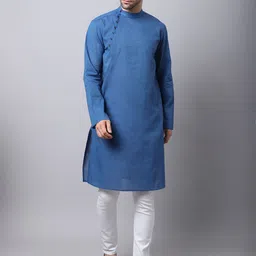 even Men Blue Kurta-38