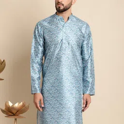 Anouk Ethnic Motifs Woven Design Thread Work Jacquard Silk Kurta-picture-16