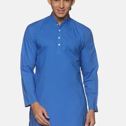 Sethukrishna Men Blue Cotton Kurta-picture-12