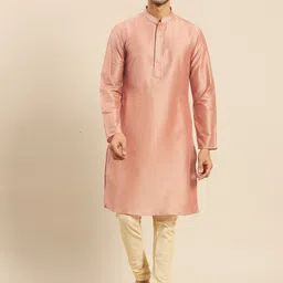 Amodh by Kisah Men Pink Thread Work Kurta-picture-50