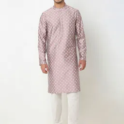 Ethnicity Geometric Printed Mandarin Collar Thread Work Straight Kurta-image-60