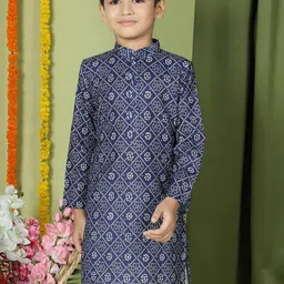 TABARD Boys Bandhani Printed Pure Cotton Straight Kurta-picture-16