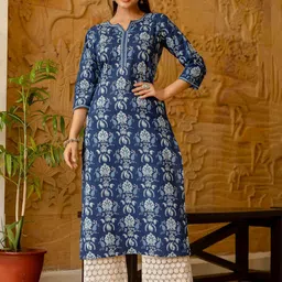 Nayo Floral Printed Straight Cotton Kurta-picture-45