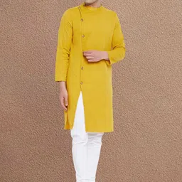 even Men Flared Sleeves Thread Work Kurta-image-56