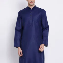 Sanwara Mandarin Collar Straight Cotton Kurta-image-25