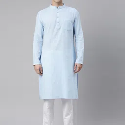 WHITE HEART Mandarin Collar Long Sleeves Straight Kurta-image-21