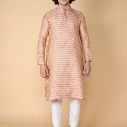 TABARD Woven Design Mandarin Collar Kurta-picture-32