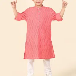 Fabindia Boys Geometric Printed Cotton Straight Kurta-54