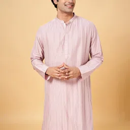 indus route by Pantaloons Striped Embroidered Thread Work Straight Kurta-image-29