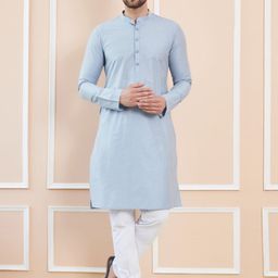 See Designs Mandarin Collar Long Sleeves Cotton Kurta-picture-19