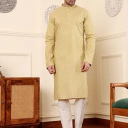 MULTI SHADES Men Ethnic Motifs Thread Work Kurta-93