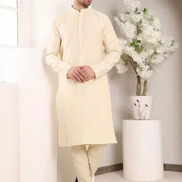 MULTI SHADES Men Ethnic Motifs Thread Work Kurta-image-45