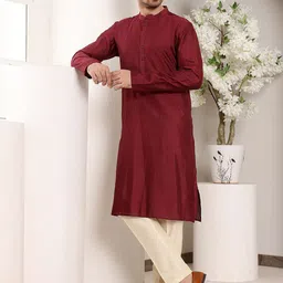 MULTI SHADES Men Ethnic Motifs Thread Work Kurta-69