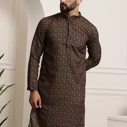SOJANYA Ethnic Motifs Printed Pure Cotton Kurta-image-6