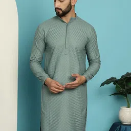 SOJANYA Geometric Embroiderd Cotton Straight Kurta-picture-47