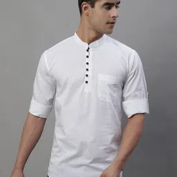Majestic Man Mandarin Collar Pure Cotton Kurta-picture-53