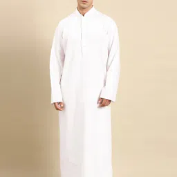 TheEthnic.Co Mandarin Collar Long Sleeves Cotton Ankle Length Kurta-image-60