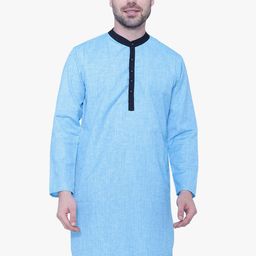 Kuons Avenue Men Woven Design Mandarine Collar Kurta-image-27
