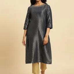 W Ethnic Motifs Woven Design Straight Kurta-picture-45