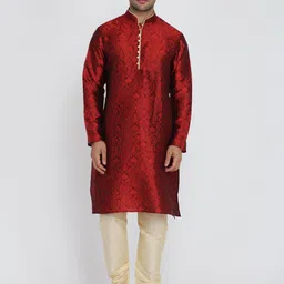 ROYAL KURTA Men Maroon Kurta-54