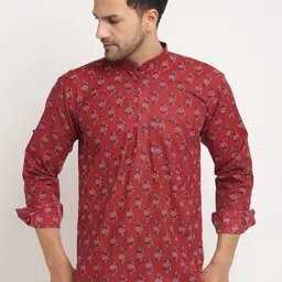 KRAFT INDIA Men Printed Floral Kurta-picture-22
