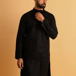 Lightpole Mandarin Collar Cotton Straight Kurta-image-58