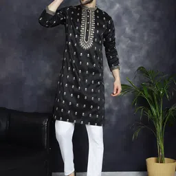Jompers Tribal Embroidered Thread Work Kurta-image-82