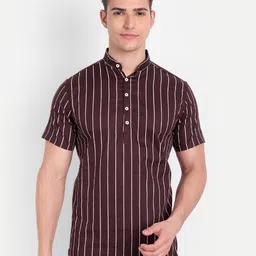 Vida Loca Vertical Striped Pure Cotton Straight Kurta-picture-31