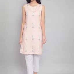 W Women Floral Print Straight Kurta-image-71