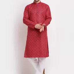 KRAFT INDIA Men Floral Printed Cotton Kurta-picture-15