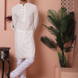 Jompers Men Geometric Thread Work Kurta-picture-33